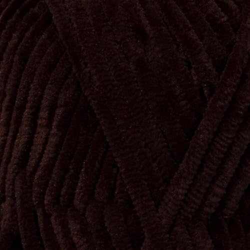 Utopia Crafts Velvet Lux Chenille Super Soft Chunky Yarn for Knitting and Crochet Yarn 2X 100g (Dark Brown) - Image 3