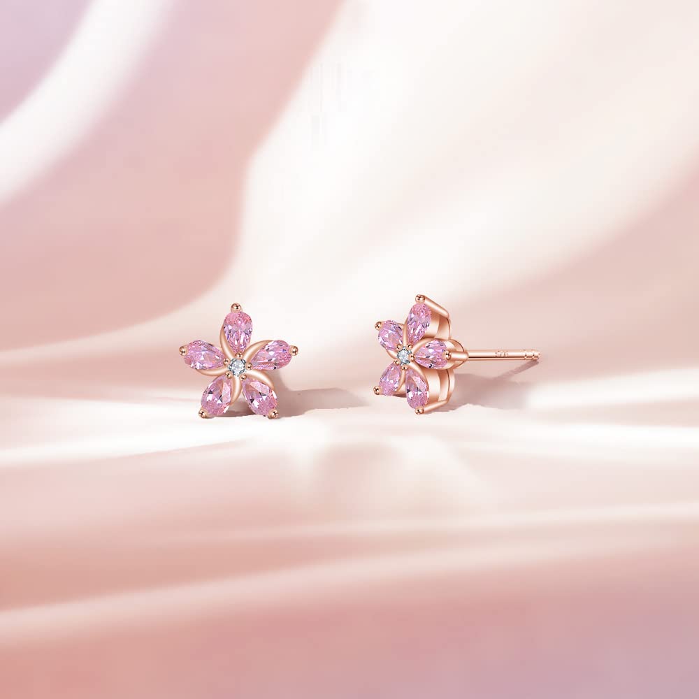 Amazon | 桜 ピアス レディース ピンクゴールド【さくらの雨