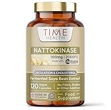 New: Nattokinase - 120 Capsules - 2000 FU / 100mg - Nattiase® Natural Fermented Soybean Extract - Enzyme from Japanese Natto - UK Made - GMP Standards - Zero Additives (120 Count (Pack of 1))