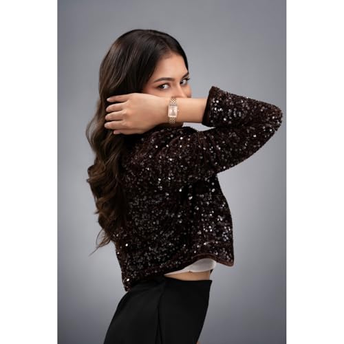 Image of Fastrack Vyb Aurora with Quartz Analog Rose Gold Dial Rose Gold Alloy Strap Watch for Girls - FV60128WM02W