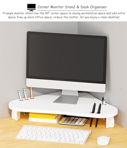 Support de moniteur d'angle triangulaire avec gestion des câbles pour bureau d'étude - 3