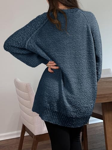 Image of Saodimallsu Womens Oversized Sweater Fuzzy Long Sleeve Casual Tunic Sweater