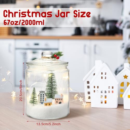 Tarro de galletas de Navidad con nieve falsa ideal para regalar 3
