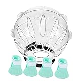 ABOOFAN Casque Transparent pour Chat en Silicone Antimorsure Large Champ De Vision pour So...