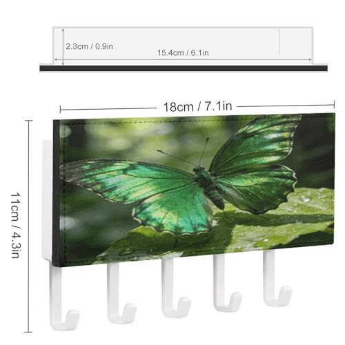 Organizador de cartas y llaves verde mariposa para decorar el pasillo del hogar 3