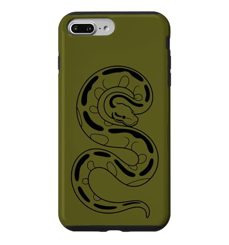 Ball Python Sketch �~�j�}���X�g�� - �O���[�� �X�}�z�P�[�X iPhone 7 Plus/8 Plus �p
