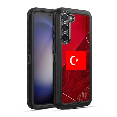 Étui antichoc ultra-blindé Samsung S23+ motif football Turquie protection intégrale robuste