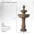 XBrand 39" Solar Water Fountain, 2-Tier Outdoor Sand Stone Resin with Solar Panel & Pump for Home Garden Yard Decor
