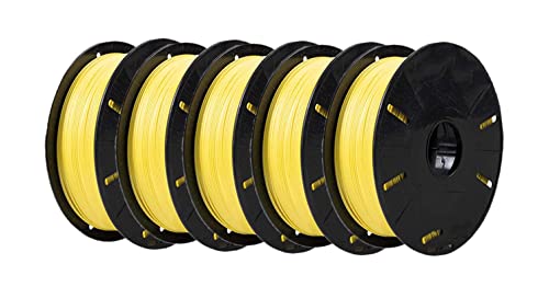 Image of Tesseract Premium PLA + 1.75mm 3D Printing Filament | Dimensional Accuracy + /- 0.03mm | Compatible with Most FDM Printers | 1 KG 3D Printer Filament - PLA Yellow (Quantity 5)