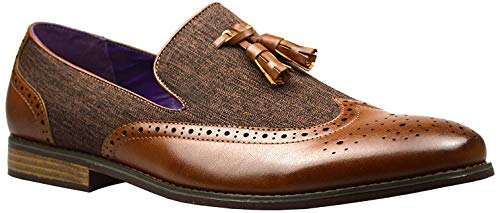 ClassyDude - Mocasines de Material Sintético para Hombre Marrón marrón