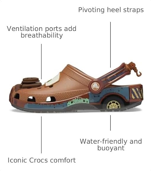 Crocs Unisex Adult Cars Mater Classic Clogs | Casual Shoes