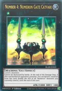 Number 4: Numeron Gate Catvari BLAR-EN025 Ultra Rare Englisch Near Mint 1. Auflage - Battles of Legend: Armageddon - mit ReCollectibles-Versandschutz - für Yu-Gi-Oh!