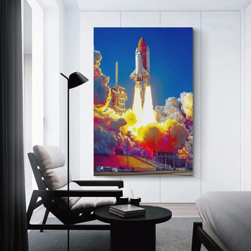 Tableaux muraux pour salon space shuttle de 40x60cm contre les murs vides