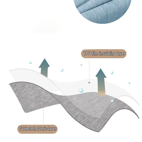 Nappe ronde imperméable 100 cm beige pour protéger la table des taches - 6