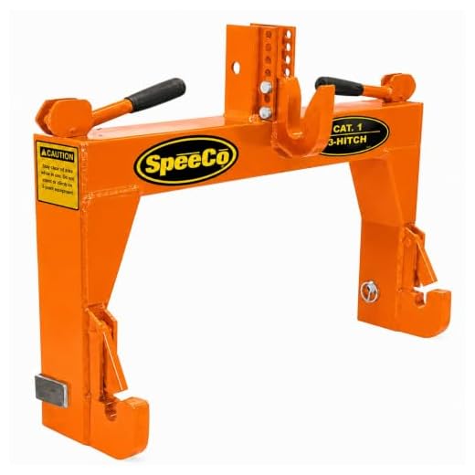 SpeeCo 3-Point Tractor Quick Hitch, Category 1, Orange