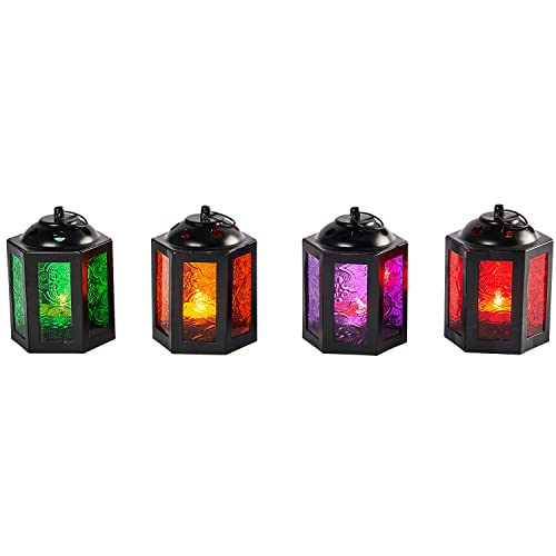 Set di 4 lanterne orientali Akula colorate 10 cm |...
