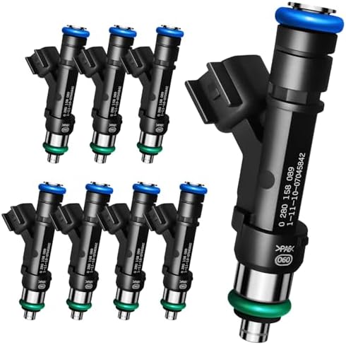 Set of 8 Upgraded 4 Holes High Performance Fuel Injectors Fits fo...