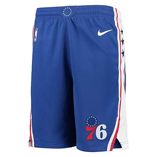 NBA Kids 4-7 Dri-Fit Performance Icon Edition Shorts (5/6, Philadelphia 76ers Blue Icon Edition)