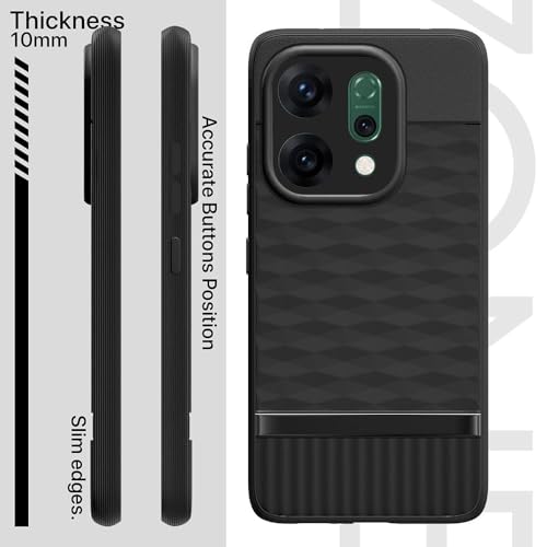Image of amazon basics Shockproof Case for Oppo Reno14 Pro 5G | Full Camera Protection | TPU Flexible Back Cover for Oppo Reno14 Pro 5G (Matte Black)