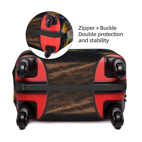 Company Farm Tractor Print Protective Suitcase Cover Washable Travel Luggage Protector with Concealed Zipper4