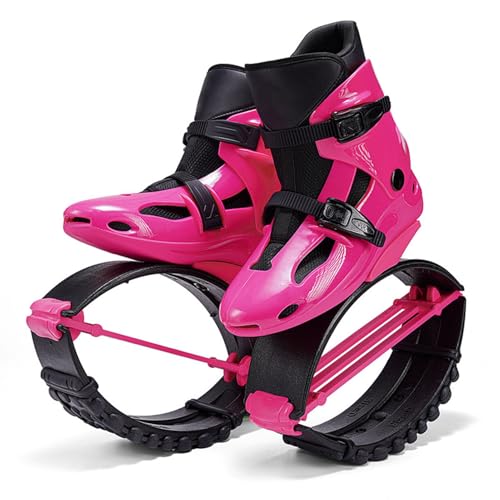 Jumps Shoes Sapatos de salto femininos rosa vermelha com forro removível, botas de fitness para adul