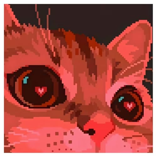 Art diamant rond débutants : apprenez le diamond painting facilement avec le kit chat 5D