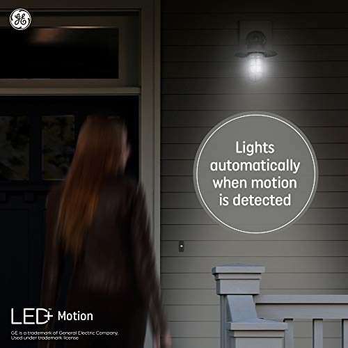 GE Lighting LED+ Outdoor Security Flood Light Bulb with Motion Sensor, Warm White, Dusk to Dawn Setting, Medium Base, 90 Watt Replacement, 1 Count (Pack of 1) by GE - Image 2