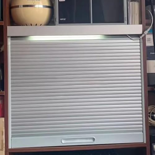 Small Tambour Door Kit Set for Cabinet/Closet, Flexible Pull-Down Appliance Garage Decorative Doors with Panles and Track, Reusable Cupboards Replacement Gate(16 x 20 inch)