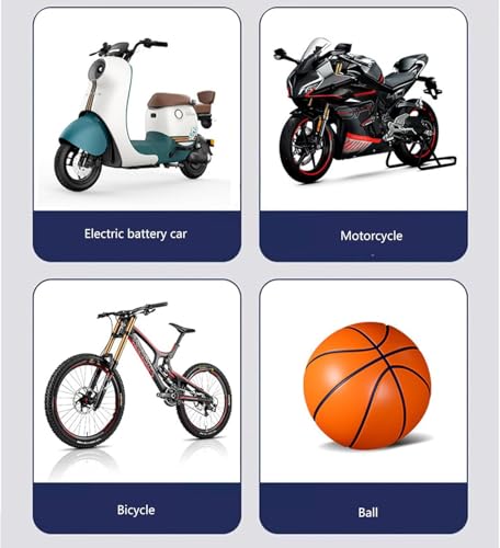 Image of QUXIS QUXIS Portable Foot Pump with Double Valve, Air Lock System for Bicycle, Scooter, Motorcycle, Ball Inflation, (BLECK+)