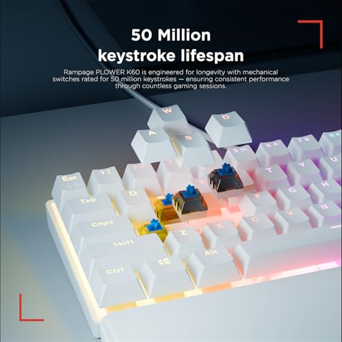 Teclado Gamer K60 Mecánico 60% Con Cable USB-A miniatura 7