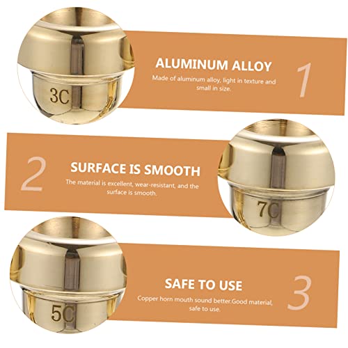 Mikinona 1 Set Mouthpiece Trumpet Mute Brass Fittings Hat Accessories Electronic Accessories Trumpet Bucket Mute Trumpet Mouthpiece Instrument Tool For Beginners Music Instrument Copper 3C #TOP7