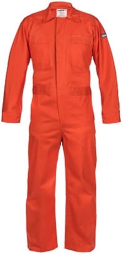 Coveralls, FR Cotton NFPA, 64/66 Chest, Color Orange, Size 5X (Pack of 1)