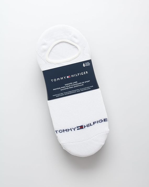 Tommy Hilfiger Womens Liner Socks - 6 Pack Cotton Blend Athletic Performance No Show Shoe Sock Liners for Women - Image 3