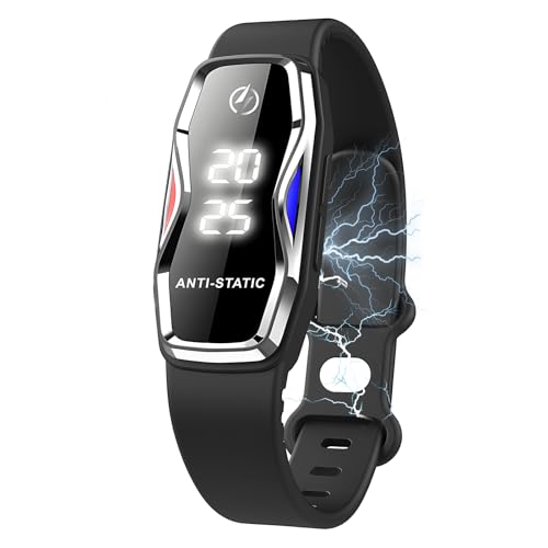 [Nowoto] 静電気除去 ブレスレット 【2026年冬新モデル】 静電気除去 グッズ 静電気防止 グッズ 静電気 対策 グッズ 最強 サイズ調整可能 静電気軽減/腕時計/Type-c 充電式/携帯便利 男女兼用 冬に最も適用 日本語説明書付きの画像