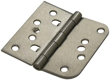 Deltana S44058TT15A-L/H 4" x 4" 5/8" Radius Corner Plain Bearing Mortise Hinge - Pair