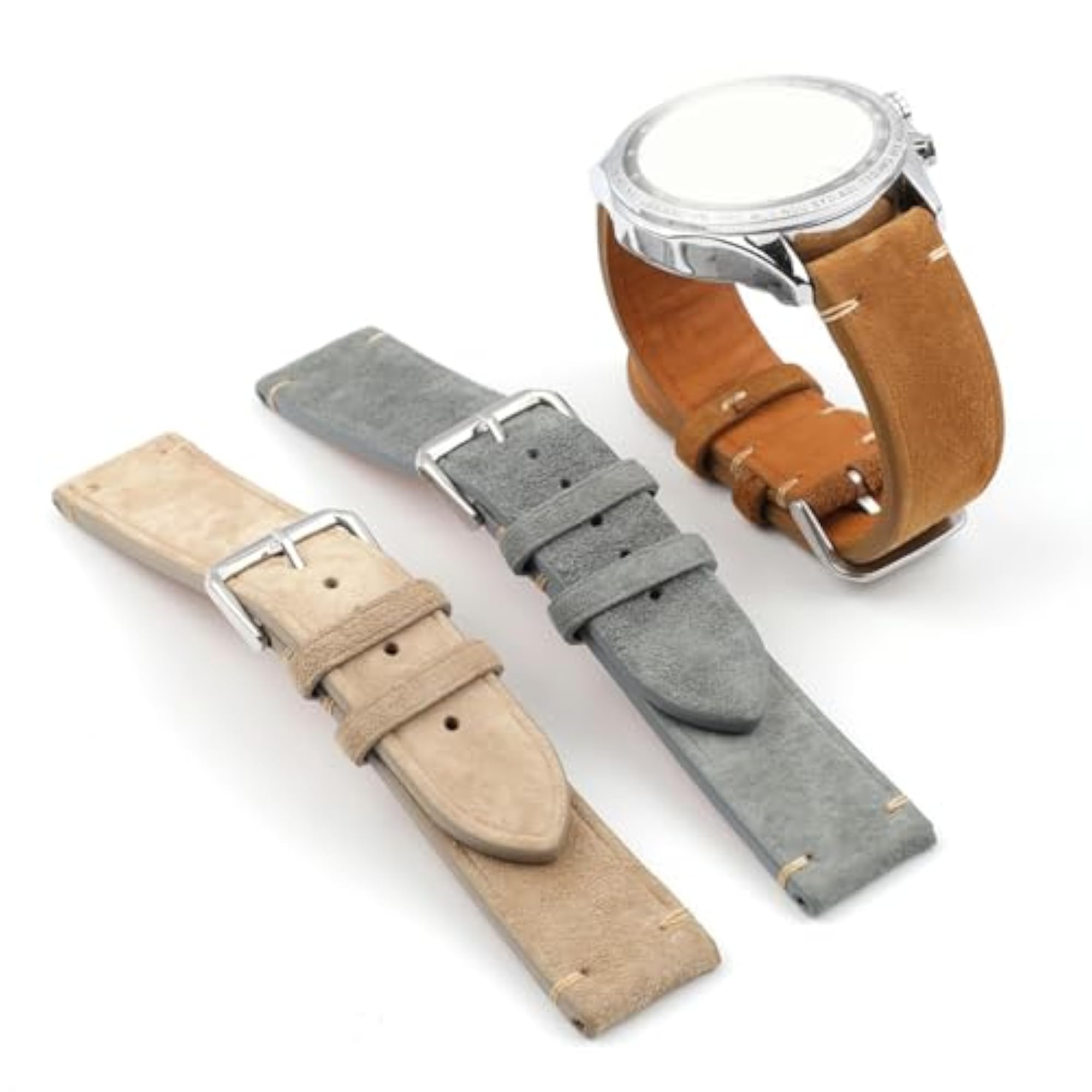 Stylish Wrist Strap Replacement for Watches, 18mm Beige