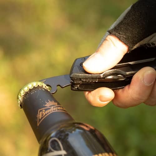 RAXCO Multitool Pocket Knife with Screwdriver Bits and Carrying Shealth, Black - 4