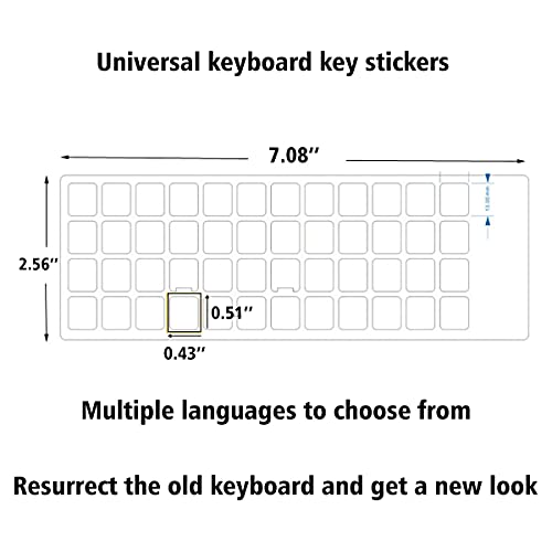 Pegatinas transparentes para teclado coreano, 2 piezas miniatura 2
