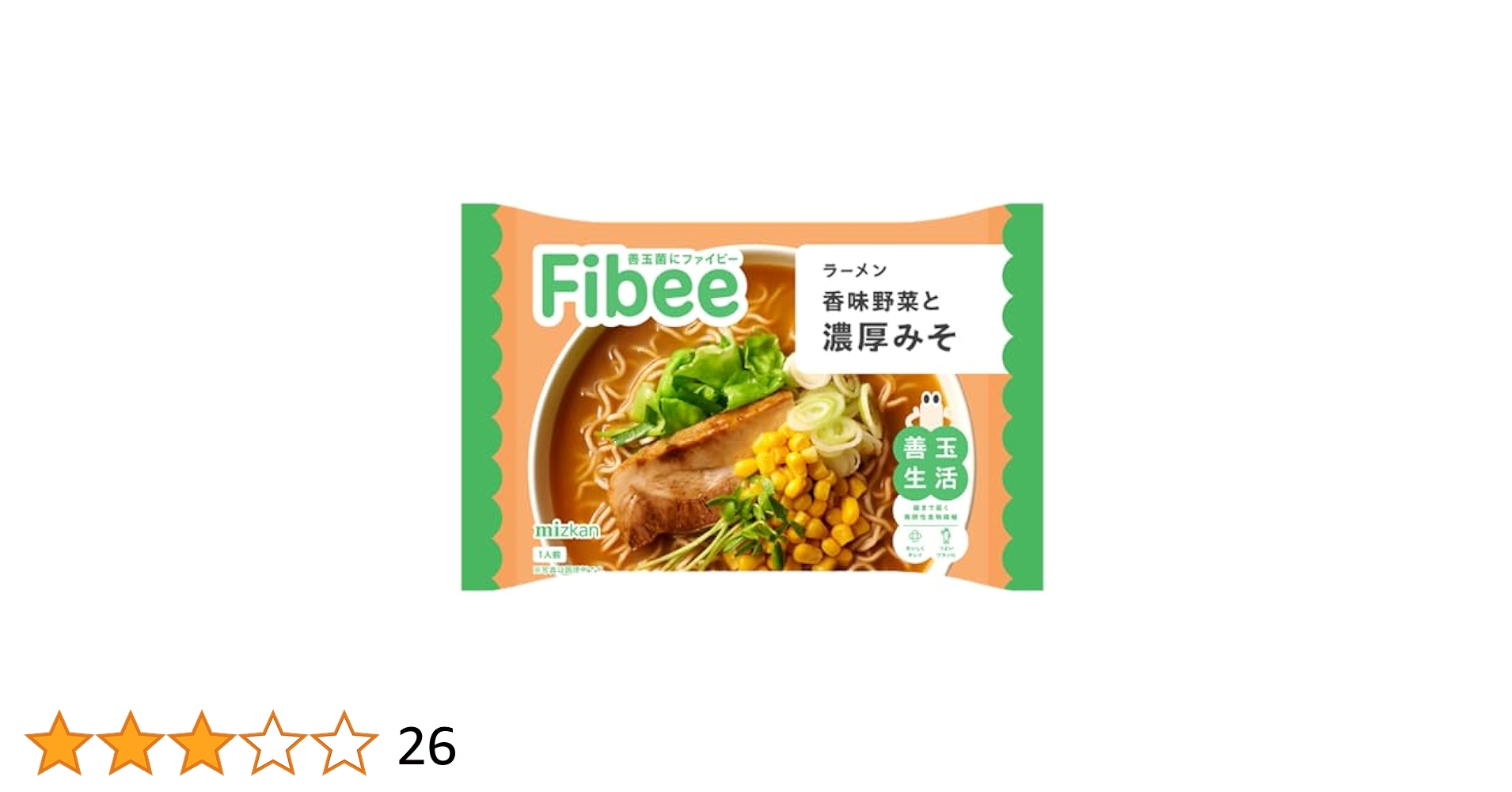 Amazon.co.jp: ミツカン Fibee ラーメン 香味野菜と濃厚みそ 1食