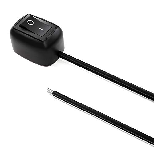 Jtron Auto DIY Wassertropfenform Schalter Aus/Ein DC 12V AC 250V/6A 125V/10A 12V Oberflächenmontage für Nebelscheinwerfer, Tagfahrlicht, LED-Lichtleiste usw. (Kabel: 19,6 Zoll)