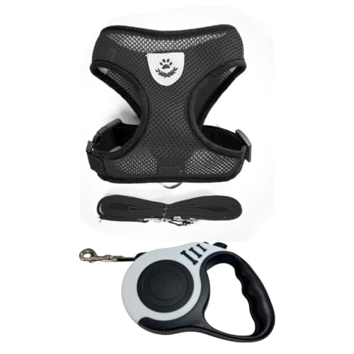 Guia Retratil Select Pet 5m + Peitoral Select Pet Para Cães E Gat...