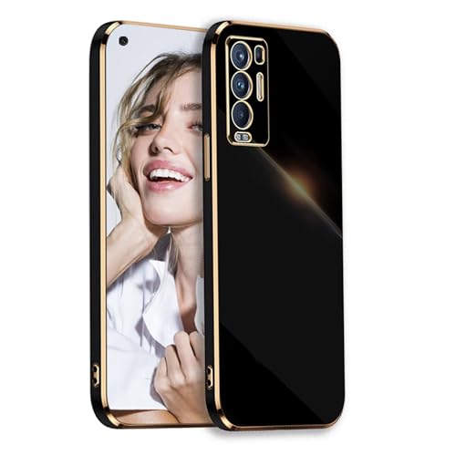 POUHYE Cover per Oppo Find X3 Neo 5G / Oppo Reno 5 Pro Plus 5G Custodia, Sottile Morbido Silicone Cover Protezione Fotocamera, Antiurto Protezione Case Oppo Find X3 Neo 5G / Reno 5 Pro Plus 5G Nero