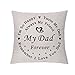 GHORIHUB Fundas de almohada Always My Friend Forever My Dad - Funda de cojín con texto en inglés "Remember I Love You Daddy" (45,7 x 45,7 cm)