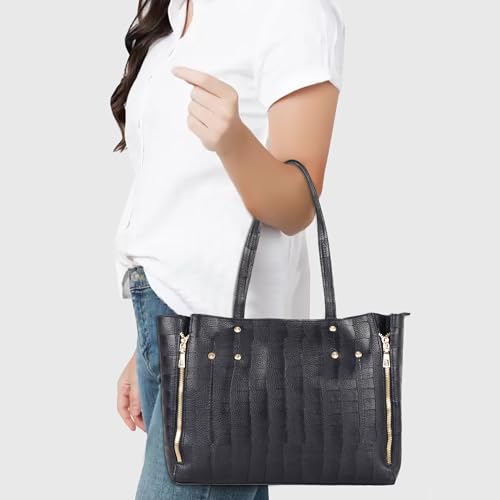 Image of DANIEL CLARK Crocodile Pattern Tote Bag for Womens, Big Purses And Handbag Ladies Big Shoulder Bag