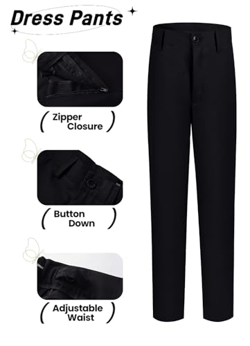 Image of YuanLu Toddler Boys Formal Suits Set,Vest Pants Dress Shirt and Tie for Kids Boy Wedding Ring Bearer Oufit