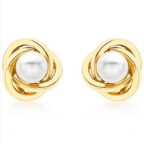 Boucle d'oreilles or jaune 375 et perle d'eau douce : le choix anti-allergie pour peau sensible