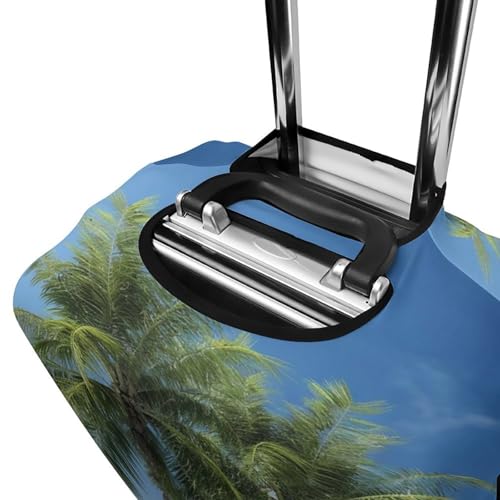 Sea Palm Trees Travel Luggage Cover Anti-scratch Suitcase Cover Elastic Suitcase Protective Cover Fits 19-32 Inch Luggage L 5