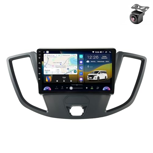Android 14 Car Radio para Ford Transit 2013 2014 2015 2016-2018 2 DIN de Coche NAVEGACIÓN con Pantalla Táctil 9 Pulgadas Reproductor Multimedia Autoradio Carplay Android Auto (M200S 8core 2+32G)