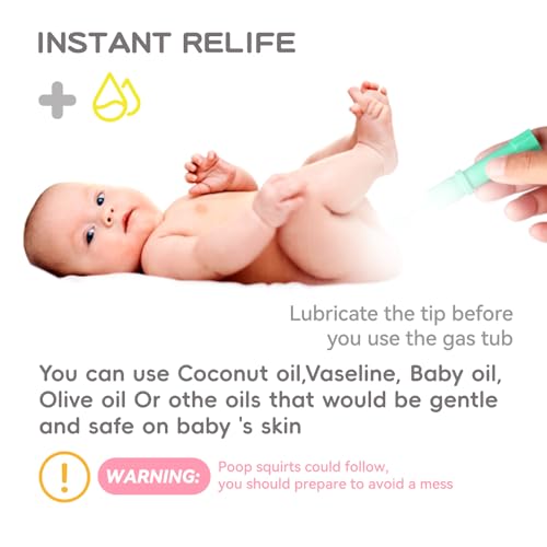 Image of Gas and Colic Reliever for Babies, Baby Gas Colic Relief, Natural Solution for Baby Colic and Gas Relief, Safe & Effective Instant Constipation Relief for Babies, 20 Count (Green)