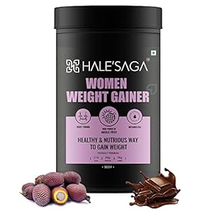 Halesaga Women Weight Gainer Protein Powder for Increasing Breast Muscles with AGUAJE FRUIT Extract, Curve Enhancing…